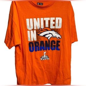 Denver Broncos UNITED IN ORANGE NFL Super Bowl XLVIII 2014 Shirt Size XL